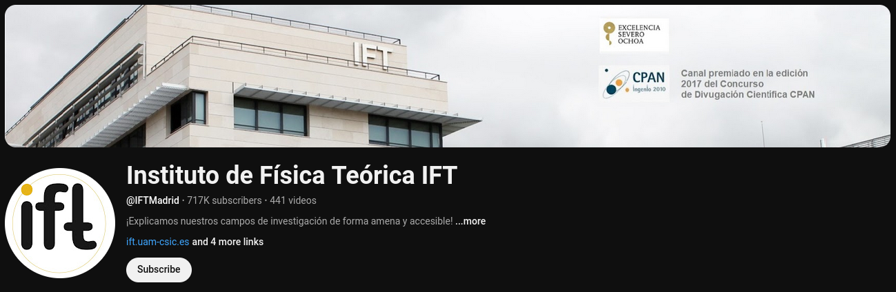 The IFT YouTube channel